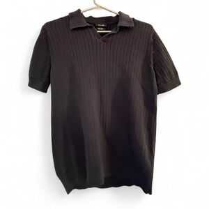 Men’s Black Mossimo Dutti Polo Ribbed Size M